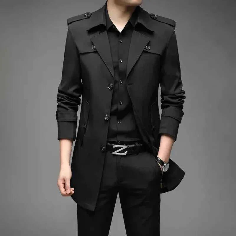 Belted Trenchcoat Jacket-jackets-Osairo