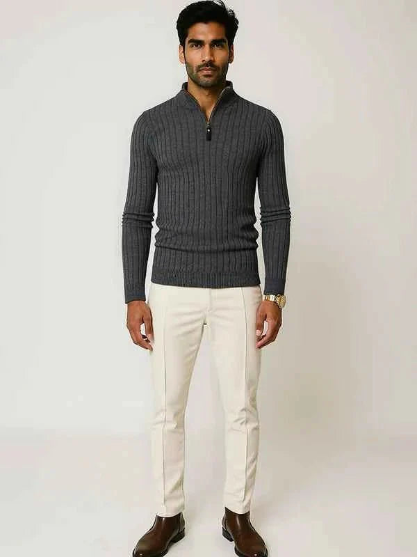 Classic Quarter Zip Sweater-sweater-Osairo