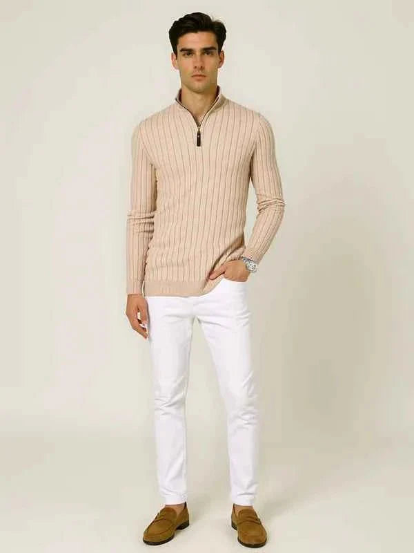 Classic Quarter Zip Sweater-sweater-Osairo