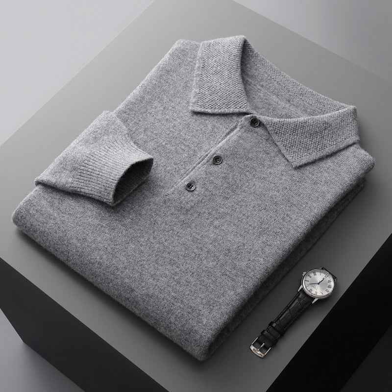Polo Button Sweater-sweater-Osairo