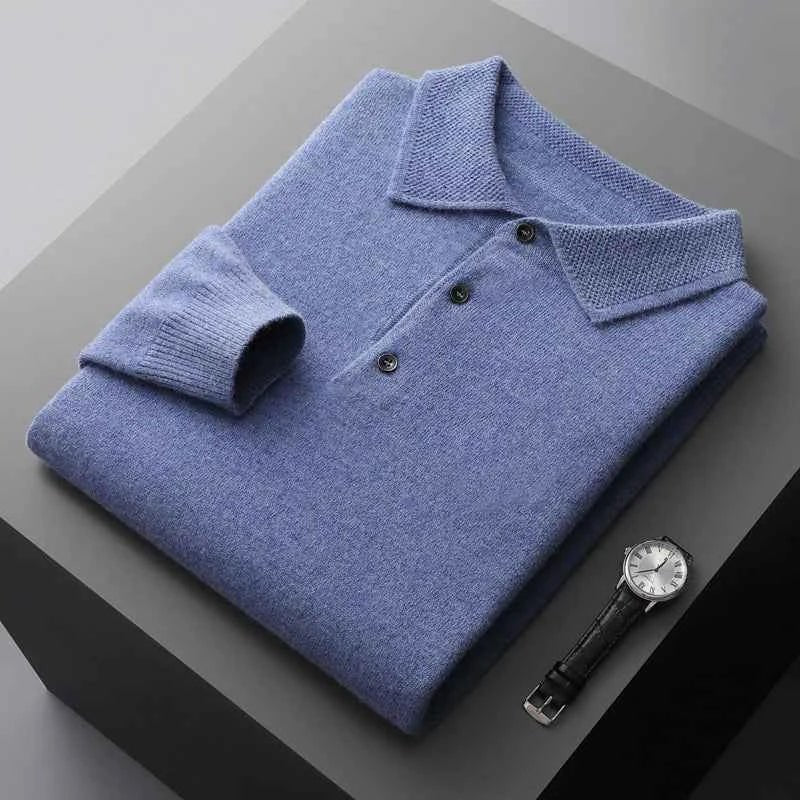 Polo Button Sweater-sweater-Osairo