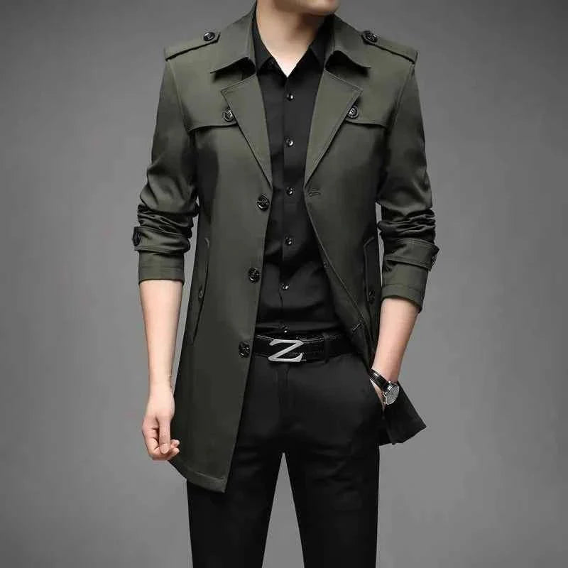 Belted Trenchcoat Jacket-jackets-Osairo