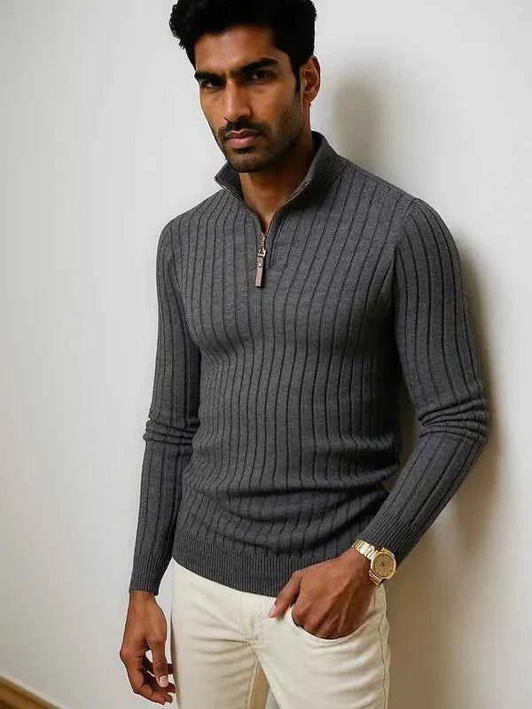 Classic Quarter Zip Sweater-sweater-Osairo