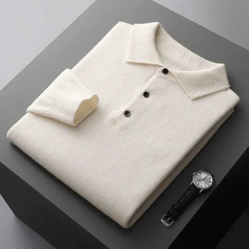 Polo Button Sweater-sweater-Osairo
