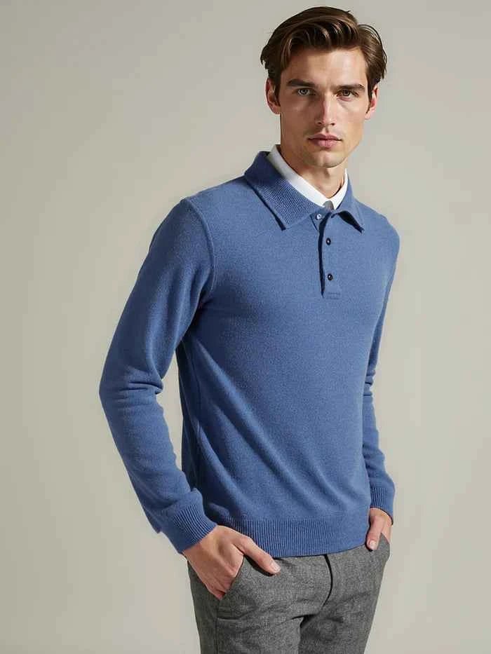 Polo Button Sweater-sweater-Osairo