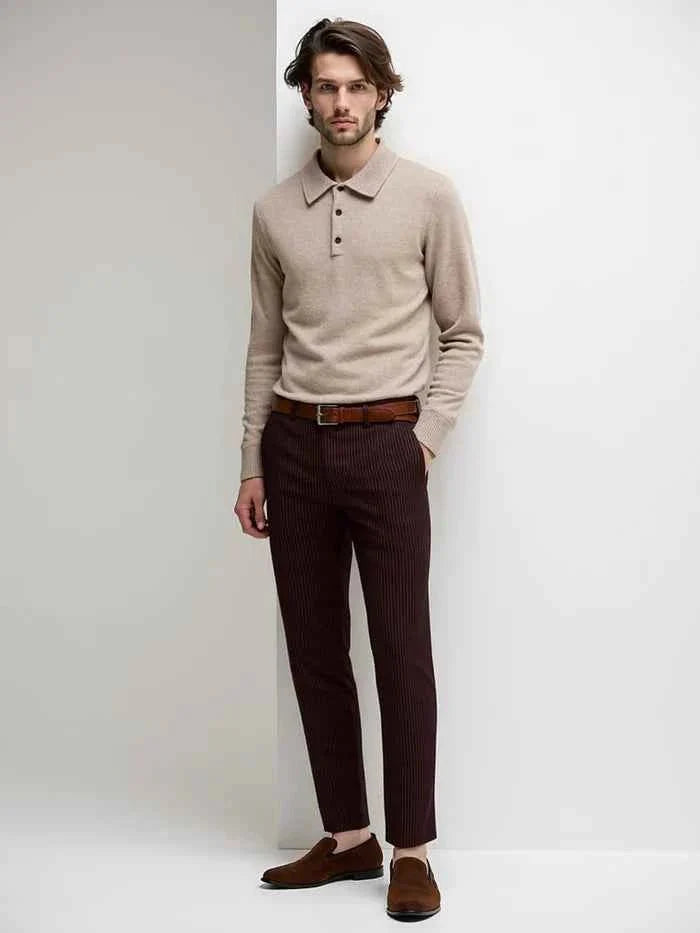 Polo Button Sweater-sweater-Osairo